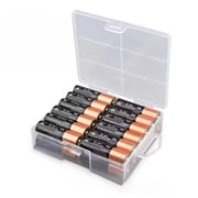 Transparent PC Battery Storage Box Organizer For AA And AAA Cells
