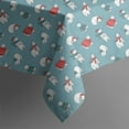 thumbnail image 5 of Light Blue Christmas Snowman Pattern Square Tablecloth,Waterproof Square Table Cover,Wipeable Spillproof Washable Table Cover for Home Kitchen Party Decor 42"X42"(107x107cm), 5 of 6