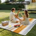 thumbnail image 5 of Outdoor Rug 3x5 ft Orange Grey Paint Waterproof Outdoor Patio Rug Mat Non Slip Outside Area Rugs Carpet for RV,Camping,Porch,Deck,Pool,Balcony,Backyard, Abstract Art Texture, 5 of 9