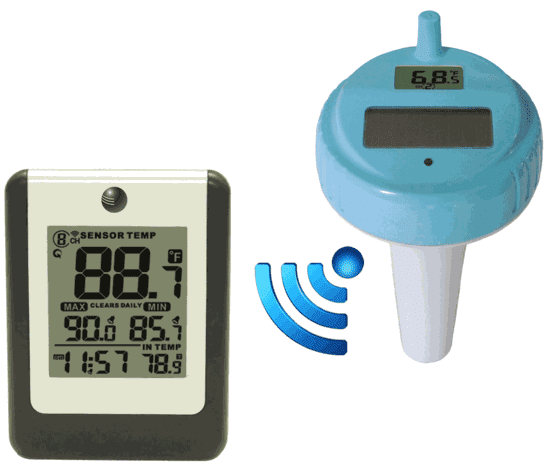 Aquariums & Fish Ponds AIUIN Floating Pool Thermometer Rod Thermometer Floating Water Temperature for All Outdoor & Indoor Pools Spas Hot Tubs