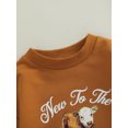 thumbnail image 5 of Bagilaanoe Newborn Baby Girl Boy Oversized Romper Sweatshirt Long Sleeve Bodysuit Letter Cow Print Pullover 3M 6M 12M 18M Infant Fall Tee Tops, 5 of 9