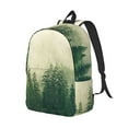 thumbnail image 2 of Balery Fog Forest Vintage Canvas Backpack for Men and Women - Large Capacity, Durable Travel Laptop Bag for School, Work, Hiking, and Outdoor Activities, 2 of 7