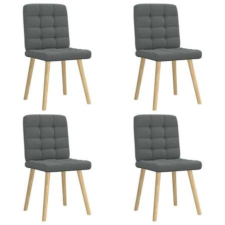 vidaXL Dining Chair Set of 4 Dark Grey