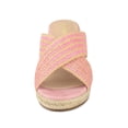 thumbnail image 2 of BLISSFUL STEP Sandales Compensées à Plateforme pour Femmes à Brides Croisées Rose 6, 2 of 8