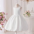 thumbnail image 5 of Girls' Halter Neck Bow Back Short Dress, Elegant Formal Party Dress for Piano Recitals 7-15 Years White 11-12Years, 5 of 9