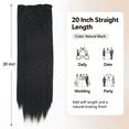 thumbnail image 5 of Vadktai Clip in Hair Extensions Real Human Hair Clip, Human Hair Clip in Extensions Black Women Invisible Natural Straight Seamless Clip on Hair Extensions, 5 of 6
