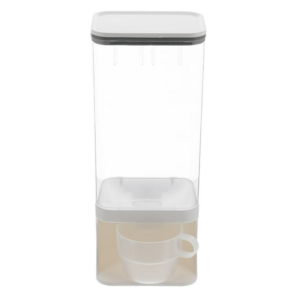 Contenedor de almacenamiento de alimentos para mascotas con taza de dispensador de alimentos montados en la pared para perros gatos