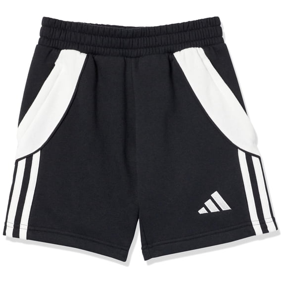 adidas Unisex-Kids Tiro 24 Sweat Shorts, Black/White, X-Large Inseam