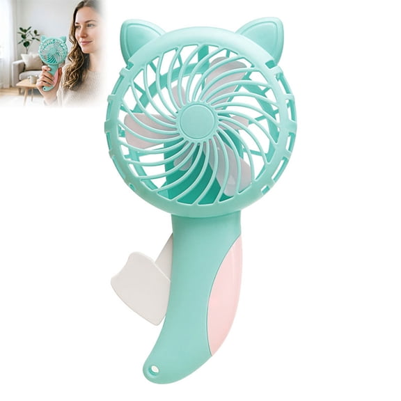 Leeye Manual Hand Fan, Portable Cartoon Hand Press Fan, Cute Small Cooling Fan for Office Travel Outdoor, Kids Party Favor Gift, 0.13lb