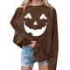 thumbnail image 1 of Women's Casual Fashion Halloween Print Long Sleeve O-Neck Sweatshirts Pullover Top, 1 of 6