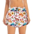 thumbnail image 4 of Lsque Flowers Birds And Butterflies Printed Women's Running Shorts with Liner Pockets,Elastic Quick Dry Workout Athletic Gym Yoga Shorts,Womens High Waist Shorts-Large, 4 of 9