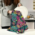 thumbnail image 6 of SKYSONIC 4 Pack Colorful Skull Kitchen Dish Towels,Dishcloths,Hand Towels, Tea Towels,18" x 28", 6 of 7