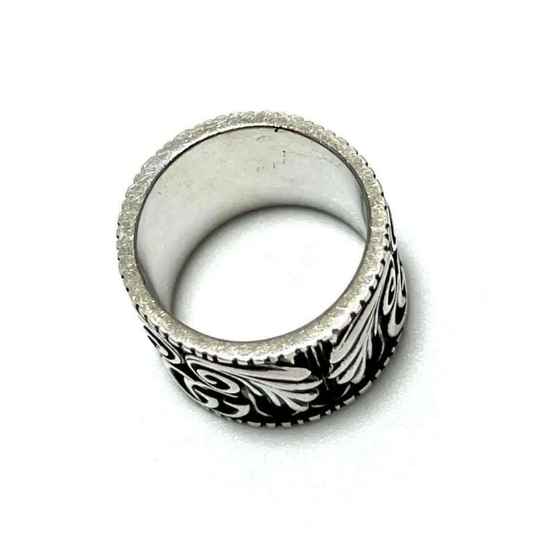 Pre-Owned GUCCI Men's and Women's Rings GG Silver (Good