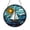 Acrylic 3.5 Inch, variant on Round Sailboat Stained Glass Suncatcher, Fantasy Ocean Wave Window Decor Panel, Nautical Marine Art Ornament for Beach House Accent, Creative Gift Idea for Sea Enthusiasts