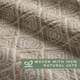 thumbnail image 6 of TOWN & COUNTRY TERRA Nalani Textured Diamond Hand-Knotted Flatwoven 100% Natural Jute Area Rug, Brown, 5'x7’, 6 of 10