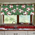 thumbnail image 7 of Ryvnso Football Soccer Ball on Green Curtains Sets Short Curtain Rod Pocket Half Window Cafe Farmhouse Tier 2 Panels 57"W x 24"L, 7 of 7