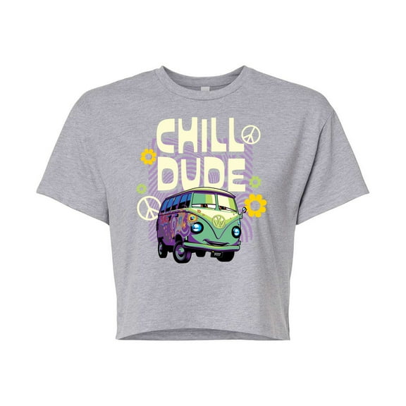 Disney Cars - Filmore Chill Dude - Juniors Cropped Cotton Blend T-Shirt