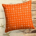 thumbnail image 2 of Ella Finley 70477 18 x 18 in. Indoor & Outdoor Reversible Square Throw Pillow - Neptune Orange - Set of 2, 2 of 2