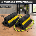 Wheel Chocks For RV 160B-4pair8pack With Rope, Durable Rubber Tire ...