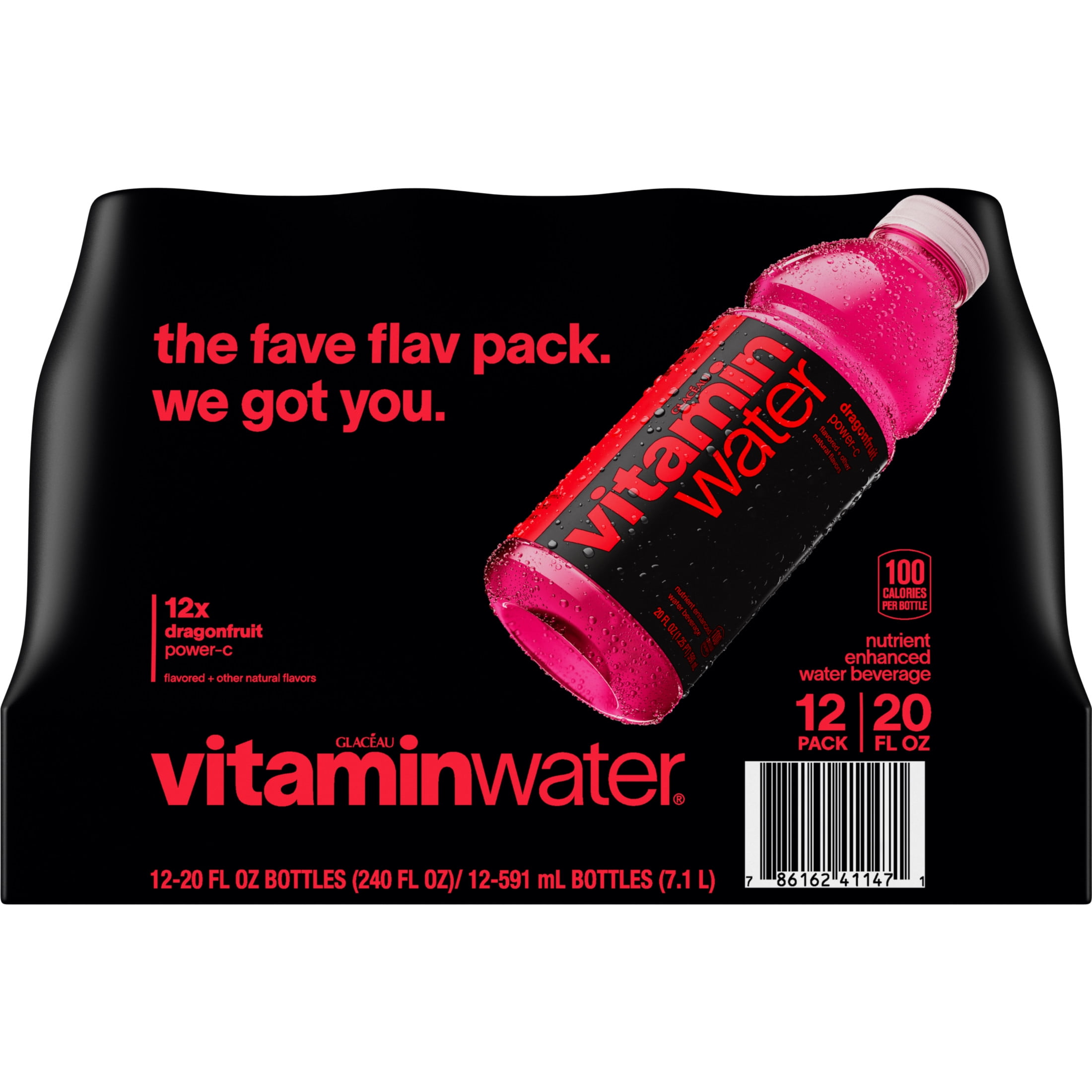 vitaminwater power-c, dragonfruit Bottles, 20 fl oz, 12 Pack