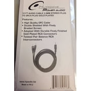 VOYZ 3.5mm Mini Plug to Two RCA Plugs Audio Y Cable Splitter 12 Feet (PS-209-12)