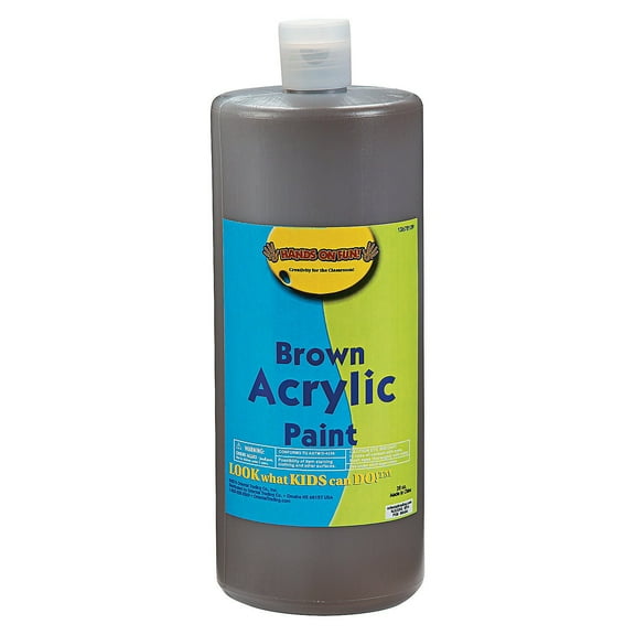 Brown Acrylic Paint 32 Oz - Basic Supplies - 1 Piece