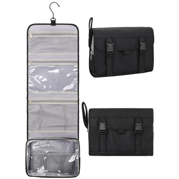 Neceser colgante Relavel Travel, impermeable, de nailon negro