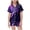 style-02 Dark Purple, variant on Kogui Girls Pajamas Summer Satin Pajama Sets Short Sleeve Button Down Silky Nightwear 2 Piece PJS Size 8-9 (Gold,8-9 Years)