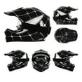 thumbnail image 2 of TCMT DOT Motorcycle Helmet for Kids Black Spider with Goggles & Gloves for Atv Mx Motocross Offroad Street Dirt Bike Youth S Size, 2 of 12