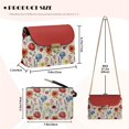 thumbnail image 6 of SCRAWLGOD Sunflower Hydrangea Floral Beige Red Womens Crossbody Bags PU Leather Lightweight Casual Crossbody Handbags Waterproof Fashion Sling Bag with Detachable Chain, 6 of 7