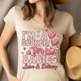 thumbnail image 4 of T-shirt Graphique pour Femmes avec Motif de Sucette en Forme de Cœur pour Infirmières en Maternité, Blanc, Taille g, 4 of 6