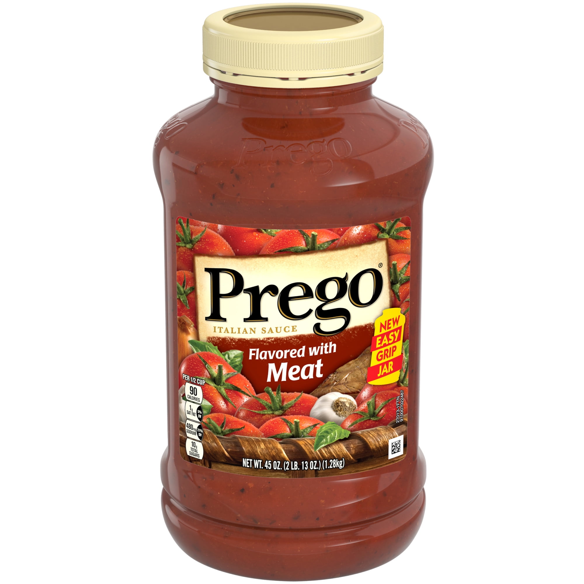 Prego Pasta Sauce, Italian Tomato Sauce with Meat, 45 Ounce PET Jar