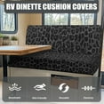thumbnail image 4 of Jeiento Black Leopard Print RV Dinette Cushion Covers 2 PCS Stretch Camper Cushion Slipcover Include 1 Bench Cover 1 Backrest Cover Comfortable RV Accessories Decoration, 4 of 7