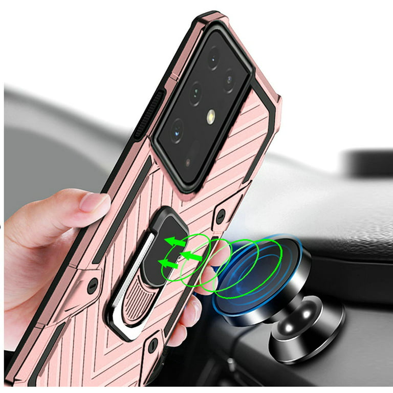 Heromiracle Compatible with Samsung Galaxy S21 Ultra 5G Cases Square Edge  Trunk Luxury Women Phone Cover Girly Fashion Cute Plaid Rectangle Box Girls