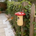 thumbnail image 6 of Natural Wood Hanging Birdhouse for Backyard Small Birds – Weather-Resistant Outdoor Nesting Box with Easy Hang & Clean Design for Garden Bird Shelter and Decoration, 6 of 6