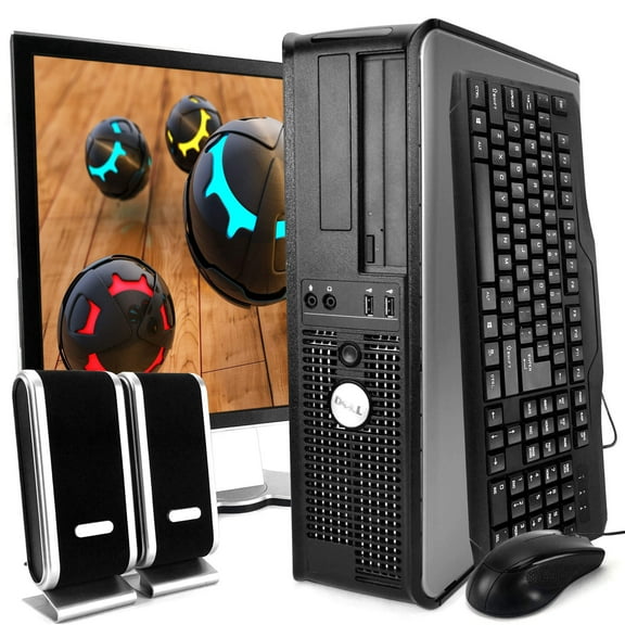 Restored Dell Optiplex 760 Desktop Intel Core 2 Duo 2.6GHz 4GB RAM 250GB HDD DVD-ROM Windows 10 Home 19'' Display Keyboard Mouse Speaker WiFi (Refurbished)