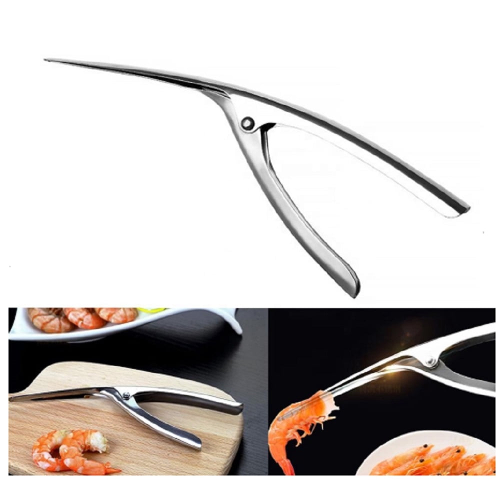 Stainless Steel Prawn Peeler Shrimp Deveiner Peel Device Creative