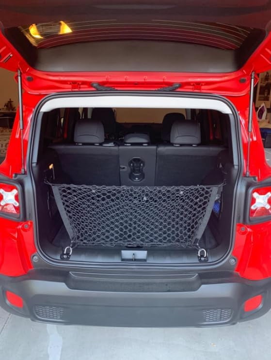 EACCESSORIES EA Trunk Organizer Cargo Net For Jeep Patriot 2007-2017 – Floor & Envelope Style Cargo Nets for SUV – Premium Mesh Elastic Car Trunk Organizer Vehicle Carrier Storage – Compatible Patriot
