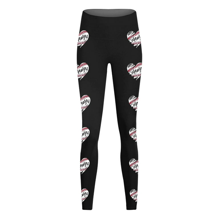 YUHAOTIN Yoga Pants for Women with Pockets High Waisted Ladies Fashion  Casual Fall/Winter Baseball Alphabet 3D Printed Yoga Pants Leggings  Yogalicious