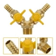 thumbnail image 3 of Brass Ball Valve with Ergonomic Handle for Home Use Golden 1 Pc DN15 12mm, 3 of 8