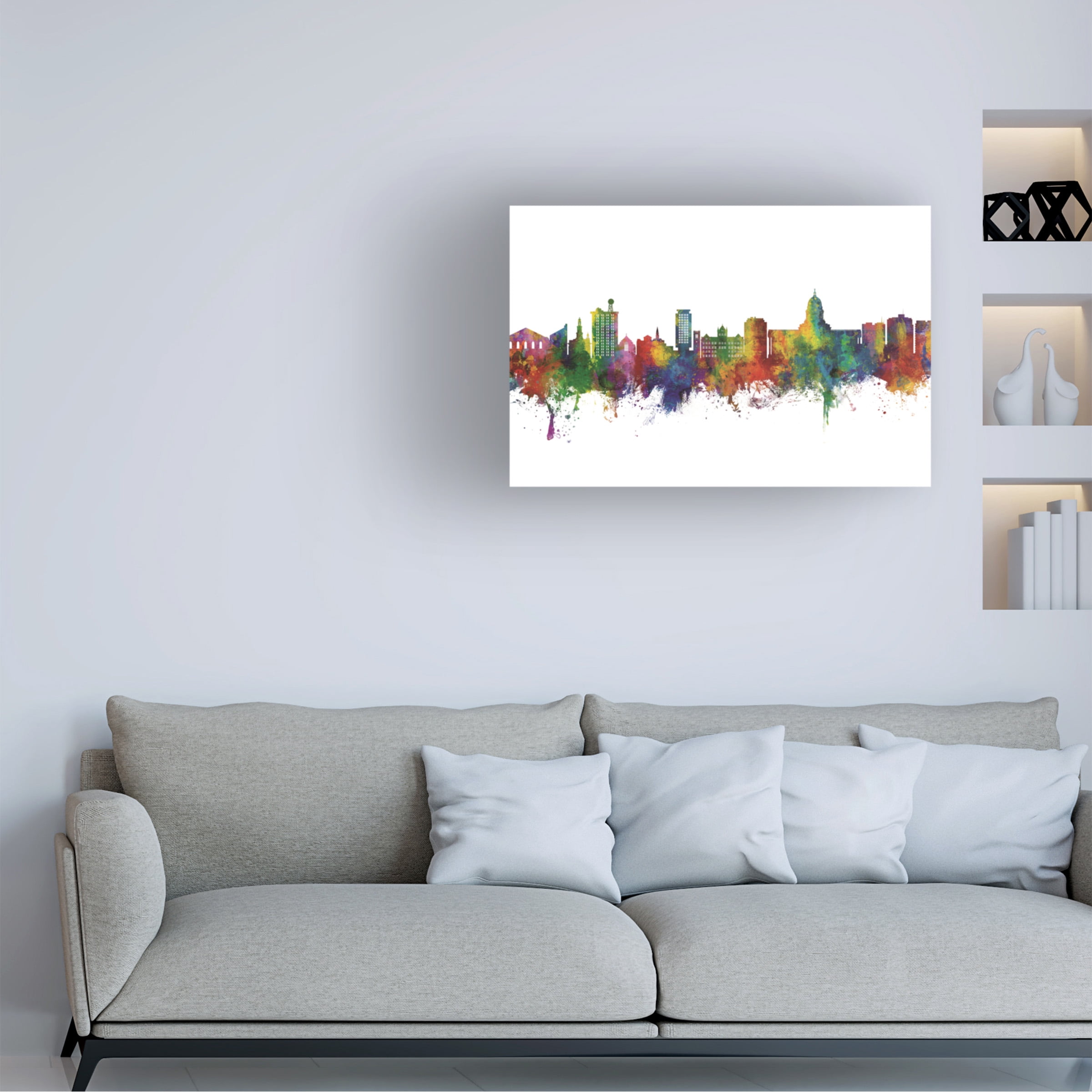 Michael Tompsett 'Madison Wisconsin Skyline' Canvas Art