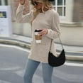 thumbnail image 6 of Annhoo Long Sleeve Sweaters for Women Fall Comfy Crewneck Knit Tops Ladies Casual Loose Tunics with Pockets, 6 of 7