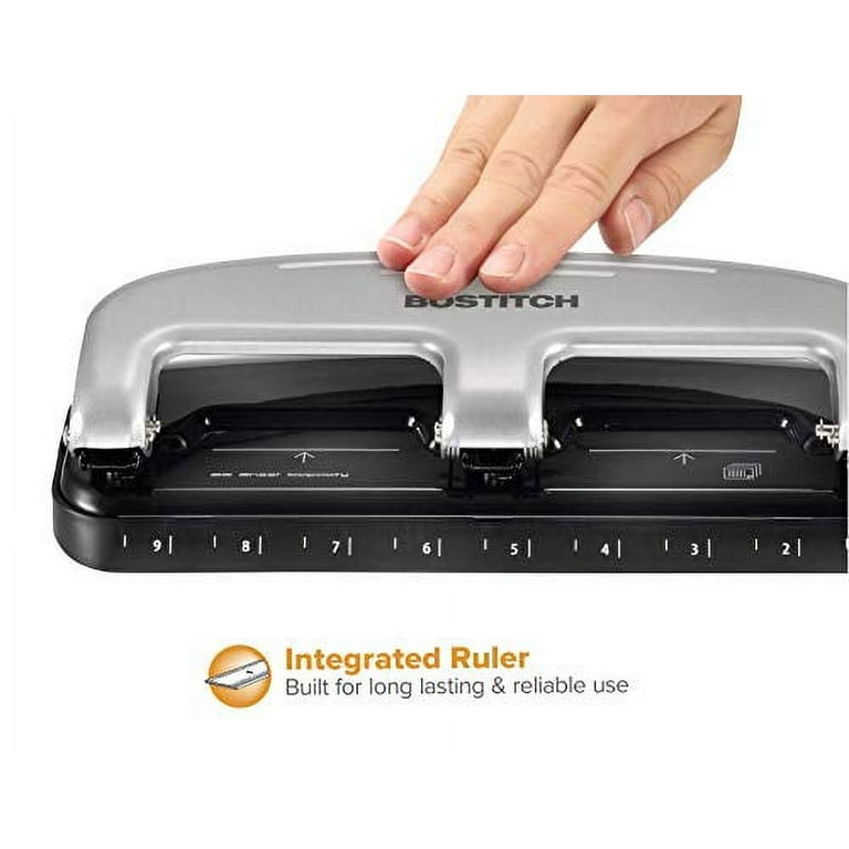 Officemate Plastic 3-Hole Punch, 8 Sheets, Assorted (90119) 