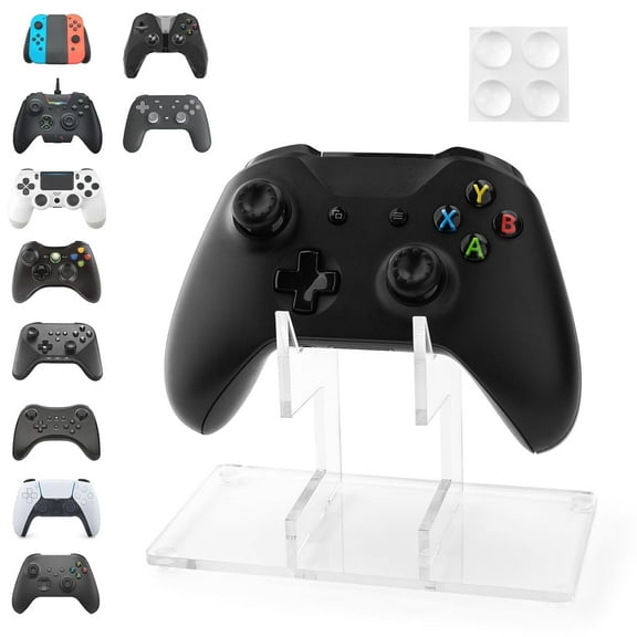 Universal Controller Holder for Xbox/PS5/PS4/Switch/Steam Controller, Transparent Gamepad Display Stand-1-tier
