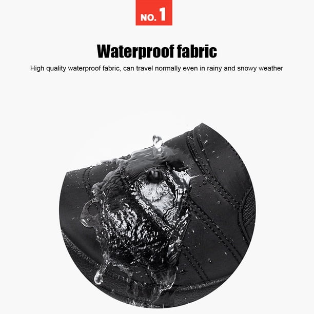 Botas De Nieve Zapatos de invierno impermeables para hombres y mujeres, botines de nieve cálidos de felpa, sin cordones (negro 46) Ndcxsfigh Para Estrenar