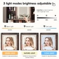 thumbnail image 5 of Vabches Farmhouse Makeup Vanity Desk with Sliding Mirror Vanity Table with 3 Drawers,2 Cabinets and Charging Station, Brown, 5 of 11
