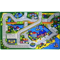 Kids Rug Harbor Map 5' X 7' Childrens Fun Learning Carpet (59" x 82")