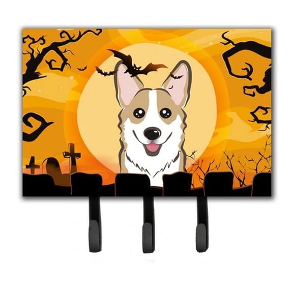Carolines Treasures BB1811TH68 Halloween Sable Corgi Leash & Key Holder