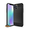 thumbnail image 3 of For Samsung Galaxy A03S Slim Rugged TPU + Hard PC Brushed Metal Texture Hybrid Dual Layer Defender Armor Shock Absorbing Phone Case Cover by Xpression [Black], 3 of 8