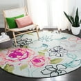 thumbnail image 2 of SAFAVIEH Wyndham Mira Floral Rose Wool Area Rug, Blue/Multi, 7' x 7' Round, 2 of 9